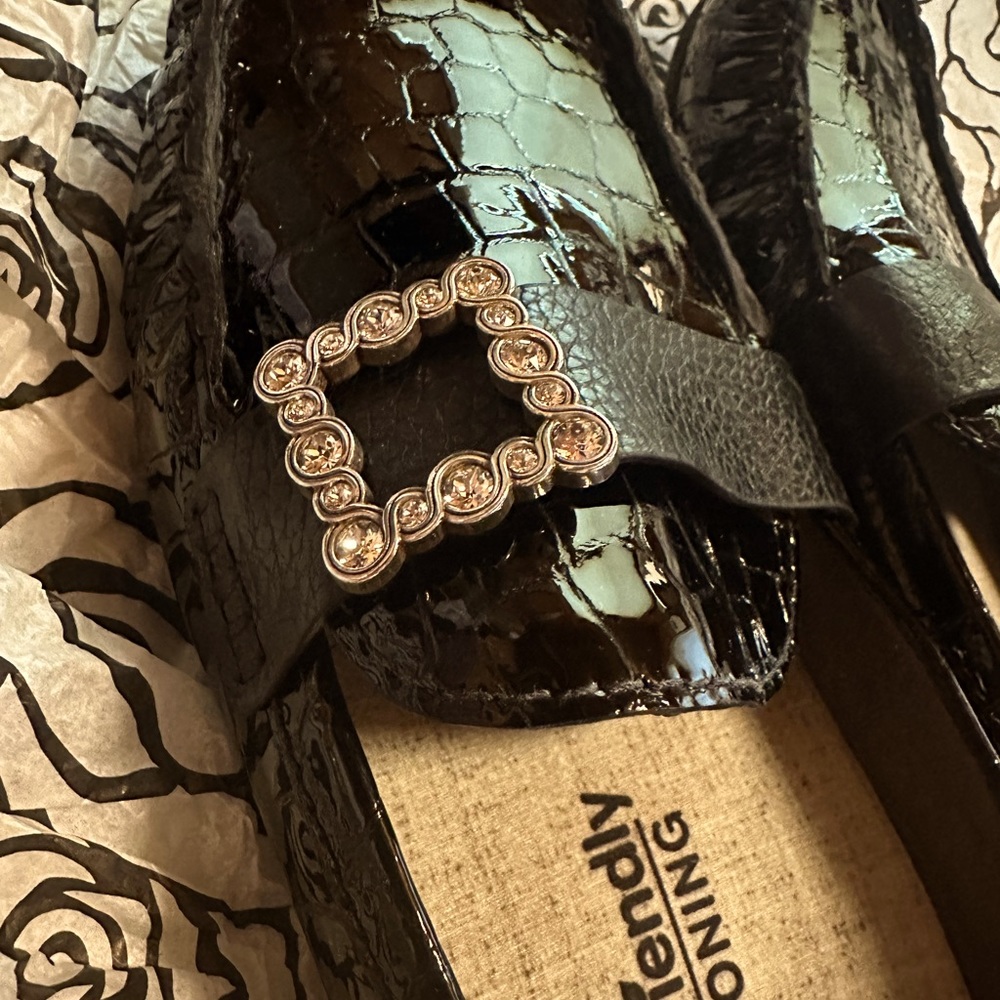 New, never worn Brighton “Mishel” patent leather loafers